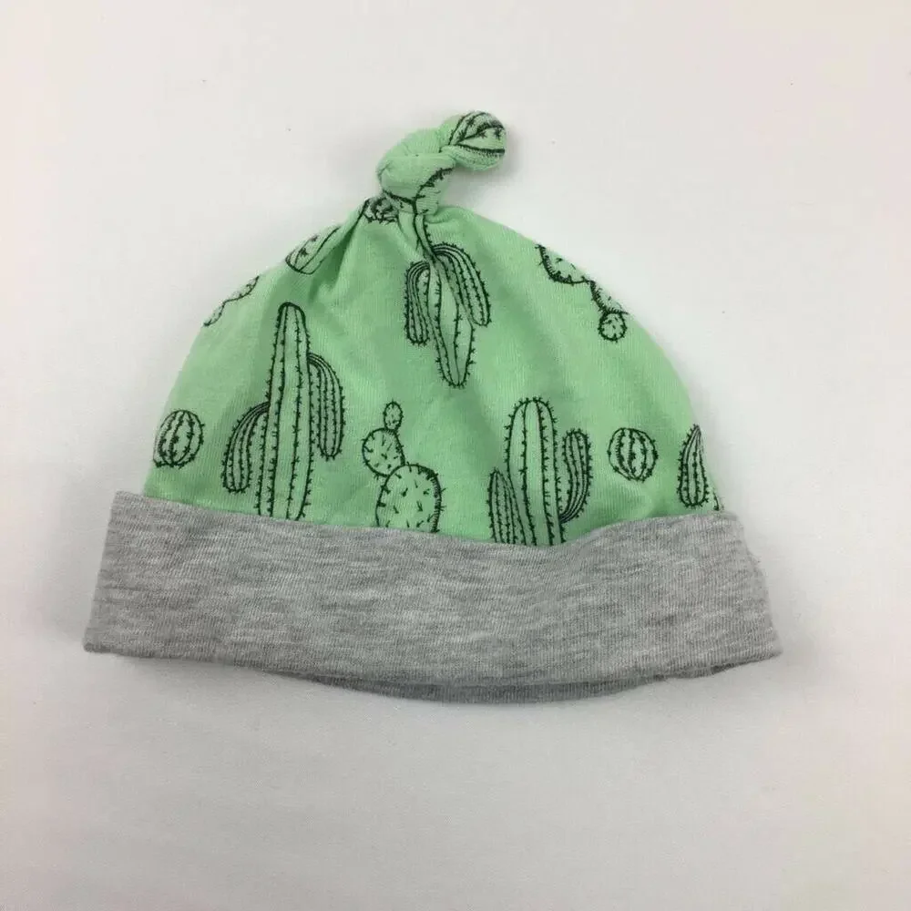 Mini Heroes NTD Apparel Inc Baby Boys Beanie Hat Green Gray Cactus Print 12 M